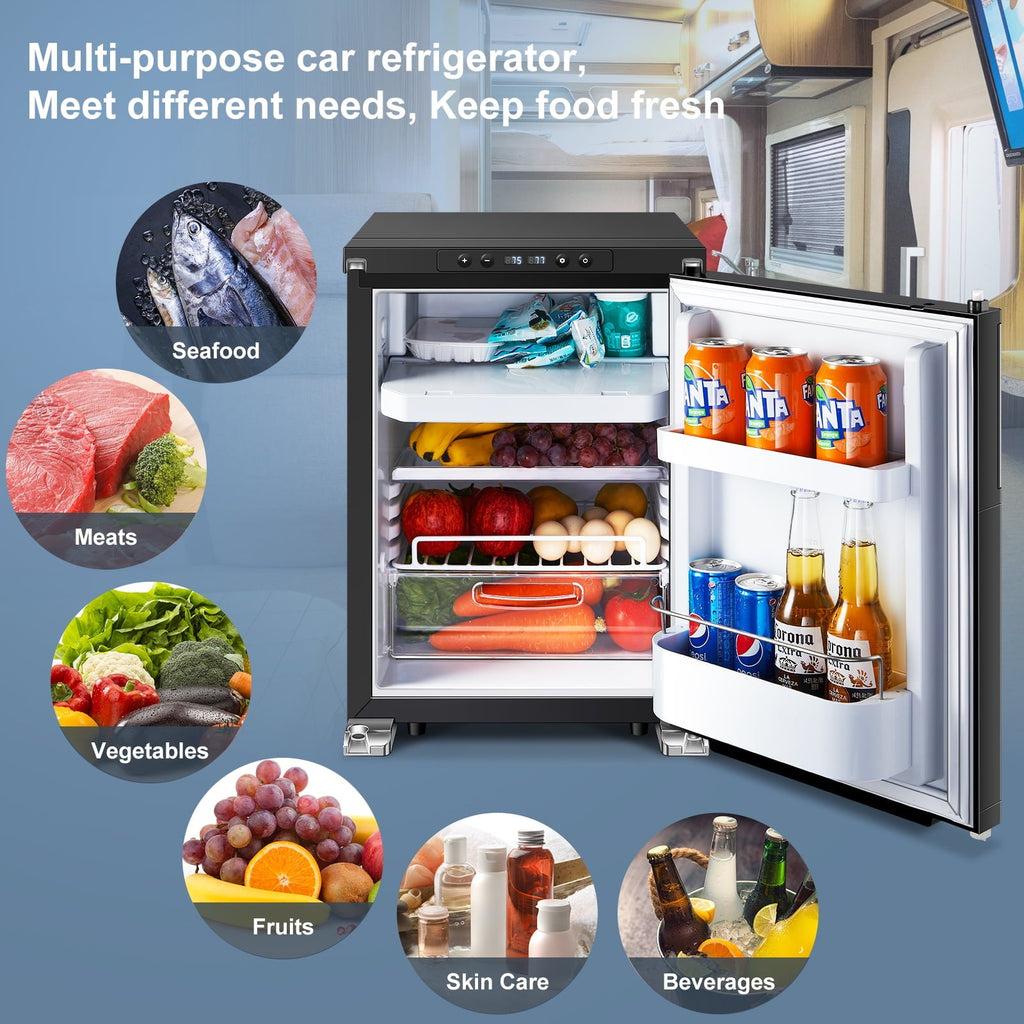 BODEGA Camper Fridge RV Refrigerator Electric Car Cooler - 12 Volt Freezer Compressor for Refrigerated Rruits and Vegetables - 45L