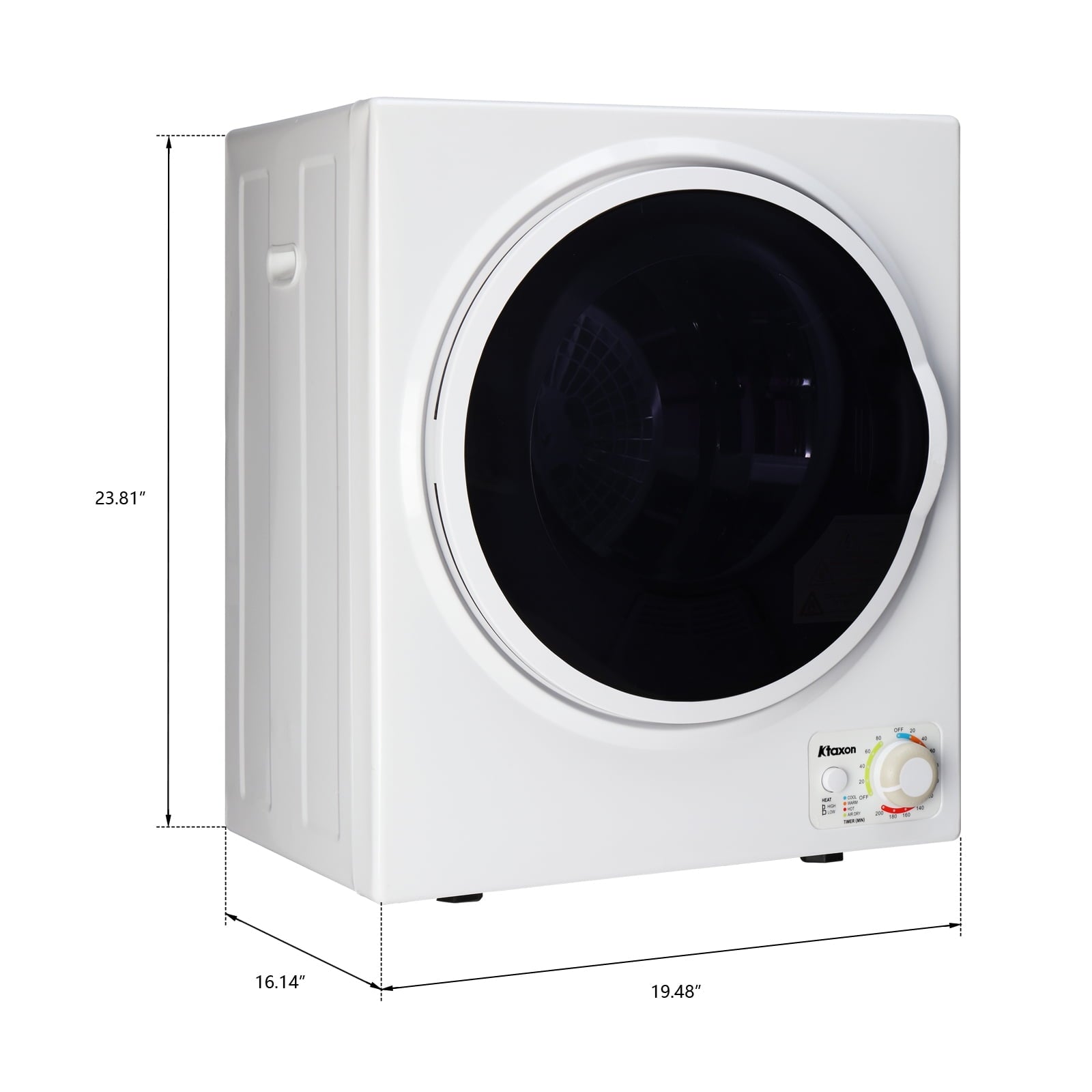 Ktaxon 17.8LBS Full Automatic Washing Machine and 3.5CuFt Portable Clothes Dryer Set, Compact Laundry Washer and Dryer Combo Set with Stainless Steel Inner Tub, for Apartment, Dorms, Home