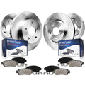 Detroit Axle - 8pc Brake Kit for 2016-2021 Honda Civic, Disc Brake Rotors Ceramic Brakes Pads with Hardware 2017 2018 2019 2020 Replacement: 11.10 inch Front and 10.24 inch Rear Rotor