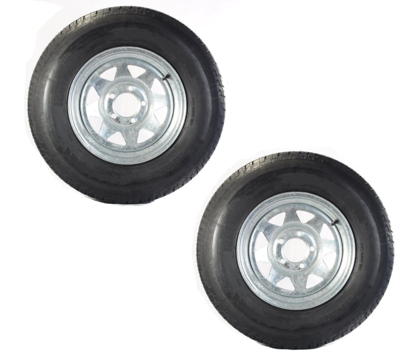 eCustomrim 2-Pack Trailer Tire Rim ST185/80D13 Load C 13 Inch 5 Lug Galvanized Wheel