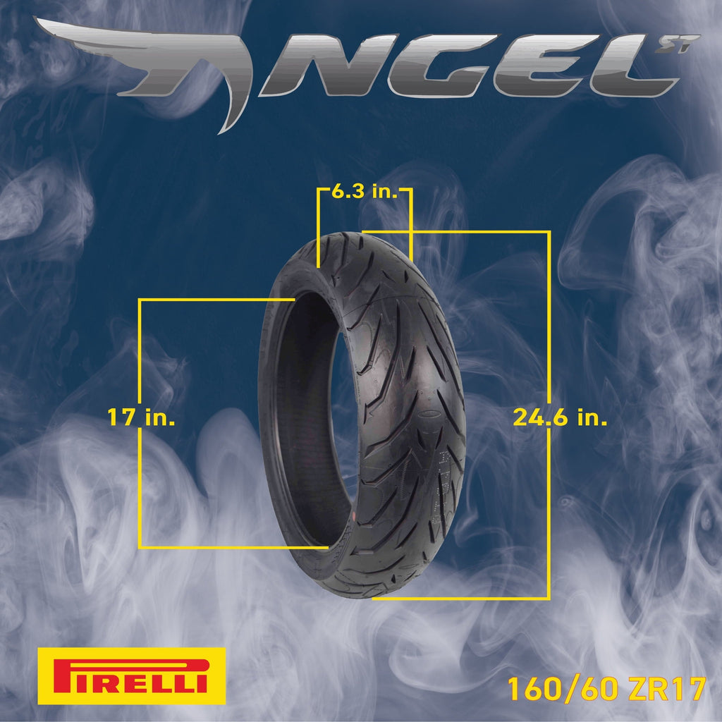 Pirelli Angel ST Front & Rear 120/70ZR17 & 160/60ZR17 Sport Touring Motorcycle Tires